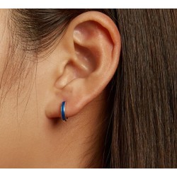 Blue hoop earrings - 925 sterling silverEarrings