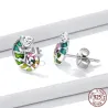 Zarte Ohrringe mit Mini-Chamäleon - 925er Sterlingsilber