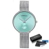 CRRJU - modische Luxusuhr - mit Mesh-Armband - wasserdicht