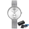 CRRJU - modische Luxusuhr - mit Mesh-Armband - wasserdicht