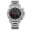 CRRJU – Luxus-Herrenuhr – großes Ziffernblatt – wasserdicht – Edelstahl