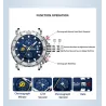 CRRJU – Luxus-Herrenuhr – großes Ziffernblatt – wasserdicht – Edelstahl
