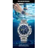 CRRJU – Luxus-Herrenuhr – großes Ziffernblatt – wasserdicht – Edelstahl