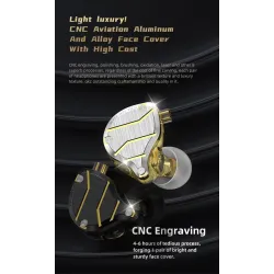 QKZ ZXN – hochauflösende Kopfhörer – kabelgebundenes In-Ear-Headset – Doppelmagnet – 2-polig – 1DD