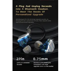 QKZ ZXN – hochauflösende Kopfhörer – kabelgebundenes In-Ear-Headset – Doppelmagnet – 2-polig – 1DD