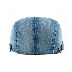 Trendige Schiebermütze / Hut - Entenschnabeltyp - gewaschener Denim - Unisex