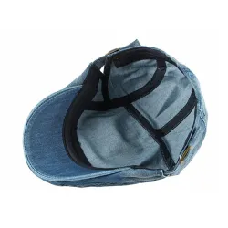 Trendige Schiebermütze / Hut - Entenschnabeltyp - gewaschener Denim - Unisex