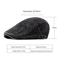 Klassische Denim-Mütze – Schirm im Entenschnabel-Stil