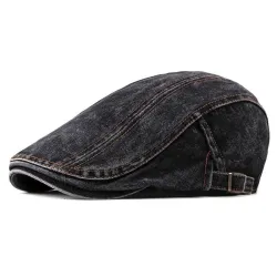 Klassische Denim-Mütze – Schirm im Entenschnabel-Stil