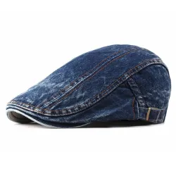 Klassische Denim-Mütze – Schirm im Entenschnabel-Stil