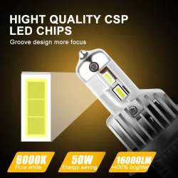 Auto / Motorrad LED Birne - 6000K - CSP Chip - H1 / H3 / H7 / H11 / H4/9003/HB2 Hi/Lo / 9006/HB4 - 2 Stück