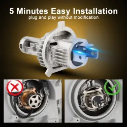 Auto / Motorrad LED Birne - 6000K - CSP Chip - H1 / H3 / H7 / H11 / H4/9003/HB2 Hi/Lo / 9006/HB4 - 2 Stück