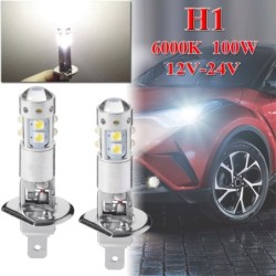 Autoscheinwerferlampe - H1 - 6000K - 80W - COB LED - 2 Stück