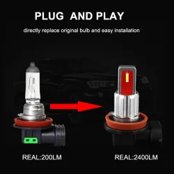 Auto-LED-Lampe - Nebel- / Signal- / Fernlicht - superhell - H1 / H3 - 2 Stück