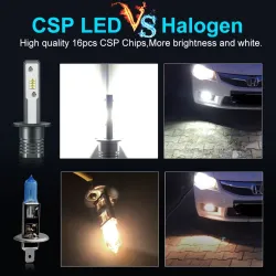 LED Autolampe - superhell - H1 / H3 - 20W - 6000K - 2 Stück