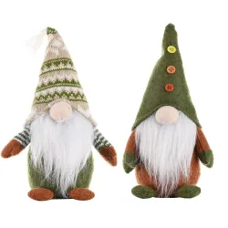 Gestrickter gesichtsloser grüner Weihnachtsmann - Weihnachtsdekoration