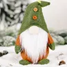 Knitted faceless green Santa Claus - Christmas decorationChristmas