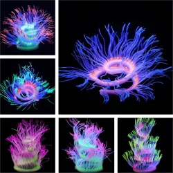 Flexible Silikonkoralle / Anemone - im Dunkeln leuchtend - Aquariendekoration