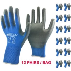 Arbeitsschutzhandschuhe - flexibel - Nylon / Polyester - 12 Paar