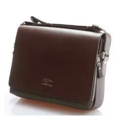 Kangaroo - Leder Umhängetasche - breit - 31 * 24 * 8cm