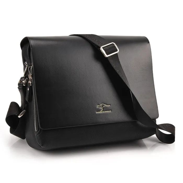 Kangaroo - Leder Umhängetasche - breit - 31 * 24 * 8cm