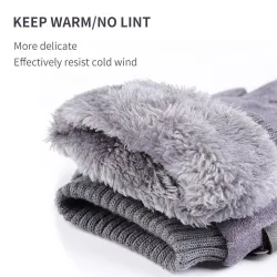 Warme Winter-Wildlederhandschuhe - mit Fleece - Touchscreen-Funktion - Unisex