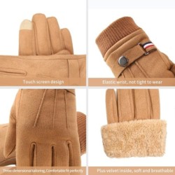 Warme Winter-Wildlederhandschuhe - mit Fleece - Touchscreen-Funktion - Unisex