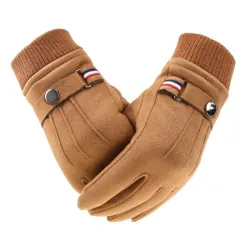 Warm winter suede gloves - with fleece - touch screen function - unisexGloves