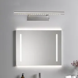 Moderne LED-Wandleuchte - Spiegelleuchte - Edelstahl