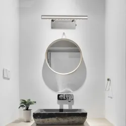Moderne LED-Wandleuchte - Spiegelleuchte - Edelstahl
