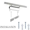 Modern LED wall lamp - mirror light - stainless steelWall lights