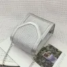 Fashionable small shoulder bag - with rhinestones / chain strapBags