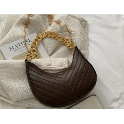 Luxurious shoulder small bag - double chain strapsHandbags