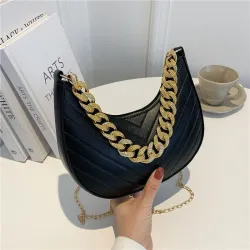 Luxurious shoulder small bag - double chain strapsHandbags