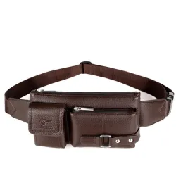 Multifunktionale Umhänge-/Gürteltasche - eine kleine Brieftasche - mit Reißverschlüssen/Taschen