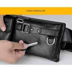 Multifunktionale Umhänge-/Gürteltasche - eine kleine Brieftasche - mit Reißverschlüssen/Taschen