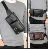 Multifunktionale Umhänge-/Gürteltasche - eine kleine Brieftasche - mit Reißverschlüssen/Taschen