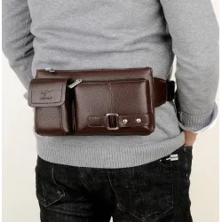 Multifunktionale Umhänge-/Gürteltasche - eine kleine Brieftasche - mit Reißverschlüssen/Taschen