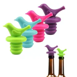Weinflaschenverschluss - Silikon - Vogelform