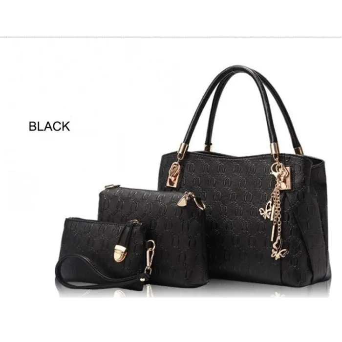 Luxuriöse Ledertaschen - Set 3-teilig