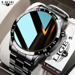 LIGE - luxuriöse Smart Watch - Vollkreis-Touchscreen - Bluetooth - Blutdruck - wasserdicht