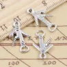 Knife / bottle opener - silver antique pendants - for jewellery making - 20 piecesBracelets