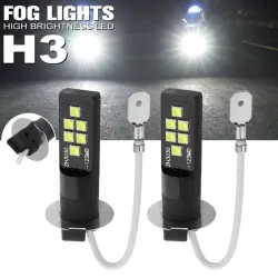 Auto-Nebel- / DRL-Licht - LED-Lampe - H3 - DC12V 3030 SMD 6000K weiß - 2 Stück