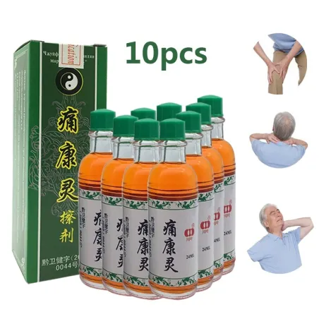 Rheuma / Gelenkschmerzbehandlung / Schmerzlinderung - Massageöl - Chinesische Kräutermedizin - 10 Flaschen