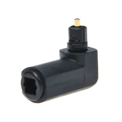 Digitales optisches Audiokabel - Adapter - Stecker auf Buchse - 90 Grad rechter Winkel - 360 drehbar - für optisches Toslink-Kab