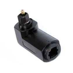 Digitales optisches Audiokabel - Adapter - Stecker auf Buchse - 90 Grad rechter Winkel - 360 drehbar - für optisches Toslink-Kab