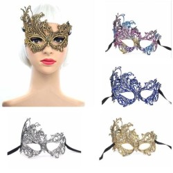 Bunte Augenmaske - Spitze aushöhlen - für Maskerade / Halloween