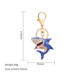 Crystal shark - keychainKeyrings