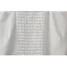 Elegante weiße Bluse mit langen Ärmeln - ausgehöhlte Spitze