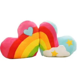 Regenbogen - Herz - Wolken - Kissen